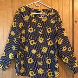Banana Republic Sunflowers Blouse